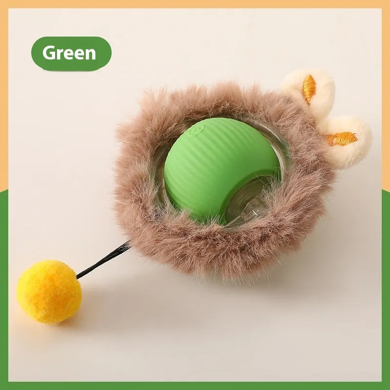 Interactive Plush Cat Rolling Ball
