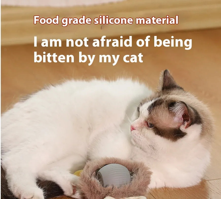 Interactive Plush Cat Rolling Ball