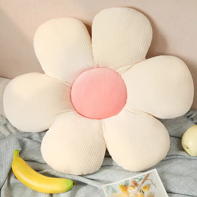 Soft Cartoon Flower Plush Pillow