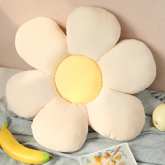 Soft Cartoon Flower Plush Pillow