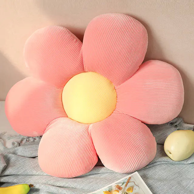 Soft Cartoon Flower Plush Pillow