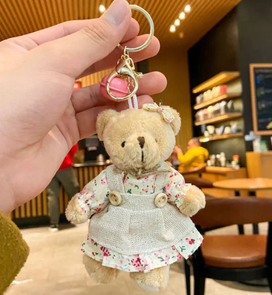 Cartoon Bear Plush Keychain Pendant