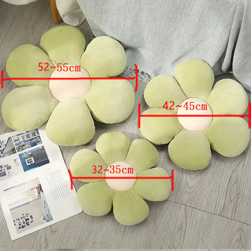 Soft Cartoon Flower Plush Pillow